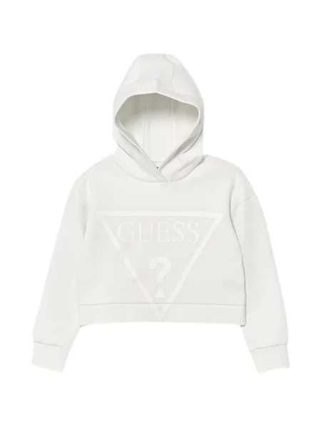 Bluza z kapturem dziecięca Guess biała