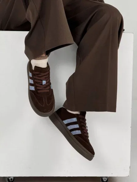 Замшевые кеды 105.store коричневые