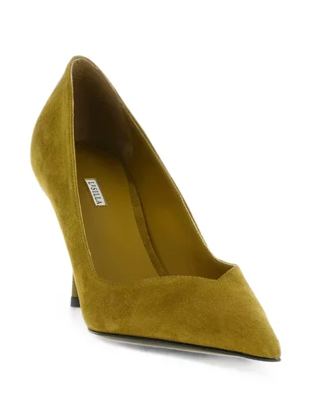 Pantofi cu toc Le Silla cu decolteu în V verde
