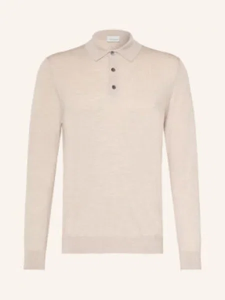 Profuomo Koszulka Polo Z Dzianiny beige beżowa