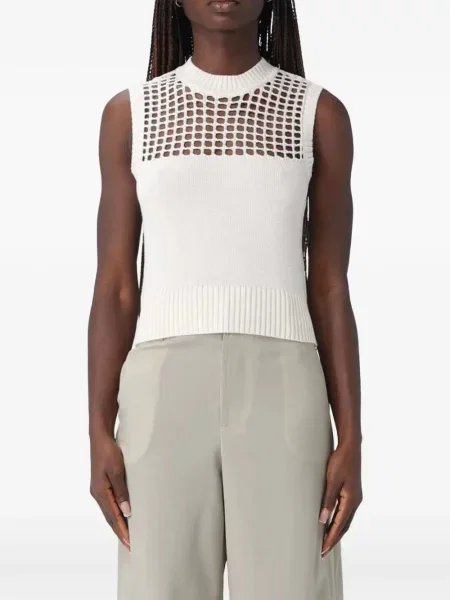 Top Armani Exchange fără mâneci alb