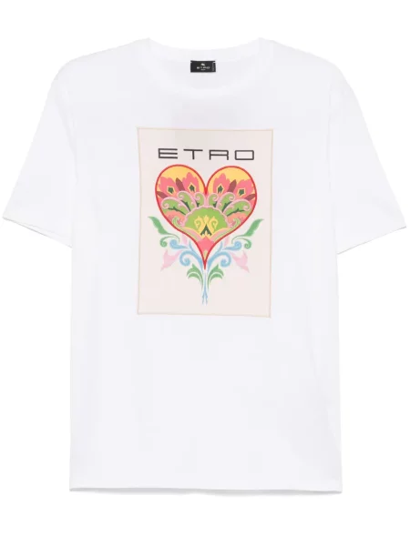 Tricou Etro cu imagine alb