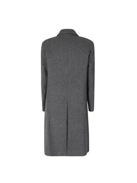 Lniany płaszcz Low Classic klasyczny szary
