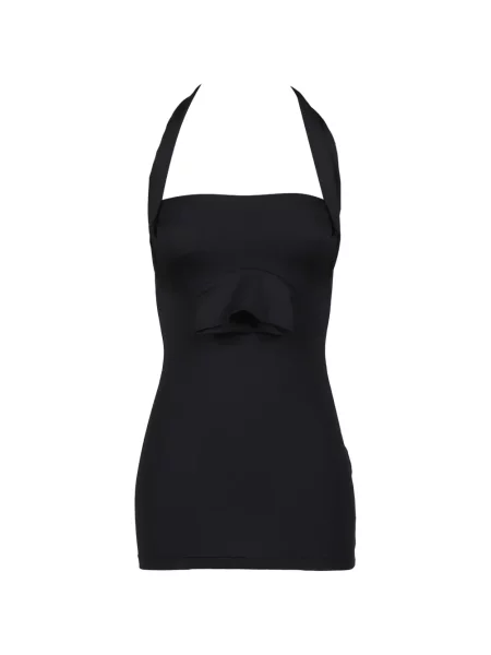 Mini suknelė Vetements su petnešėlėmis aplink kaklą juoda