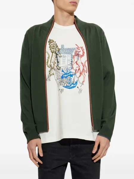Gulerat cardigan Ps Paul Smith verde