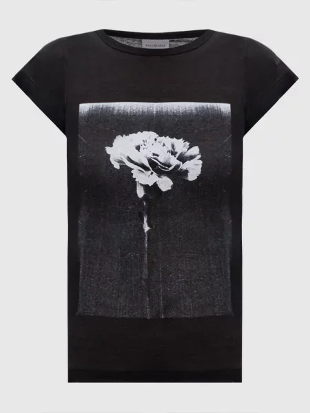 Футболка з принтом Balenciaga чорна