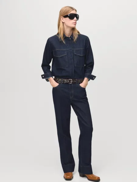 Прямі джинси MANGO синій