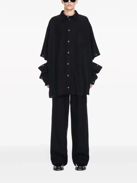 Siuvinėtas lininis striukė Off-white balta