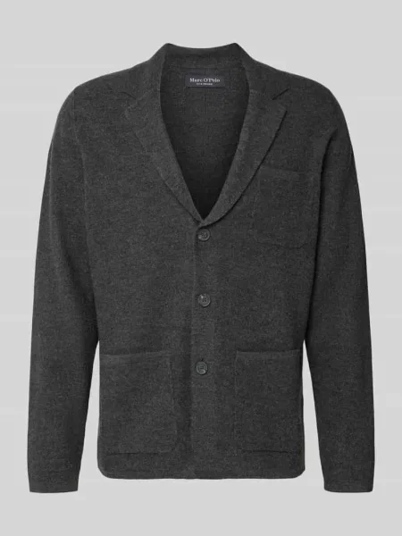Marynarka wełniana o kroju regular fit z kołnierzem z połami Marc O'polo