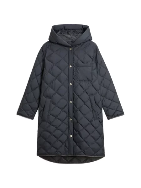 Geacă parka Woolrich cu glugă gri