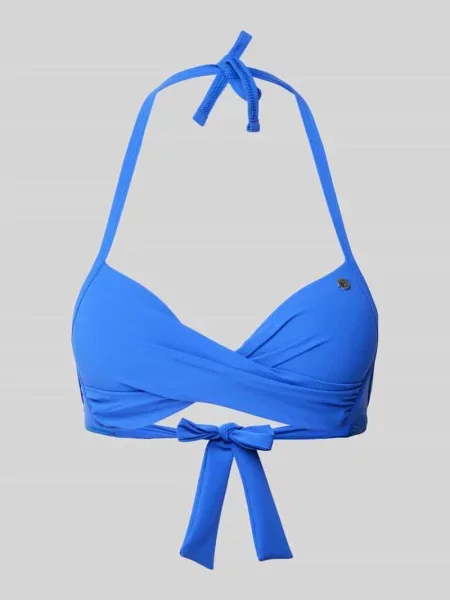 Top bikini z aplikacją z logo model ‘EYRO SPRING’ Banana Moon niebieski