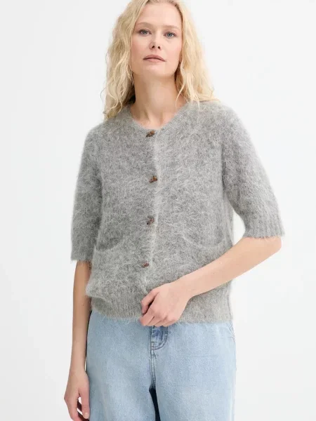 MUNTHE cardigan din lână LOCCA gri