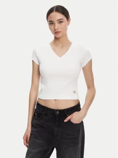 Tričko Calvin Klein Jeans bílé
