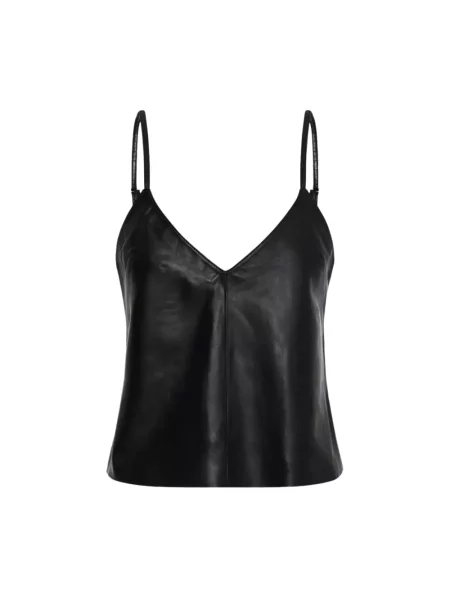 Top One Teaspoon skórzany czarny