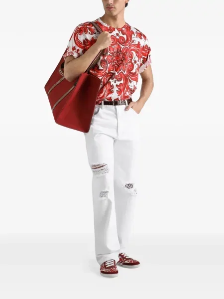 Tricou Dolce & Gabbana cu imagine roșu