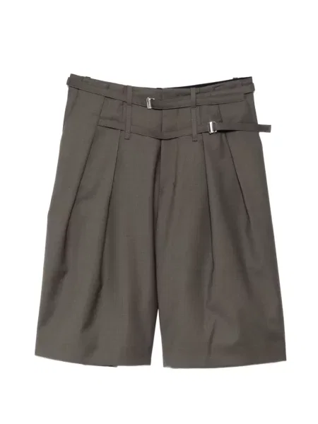 Pantaloni scurți Jnby de lână verde