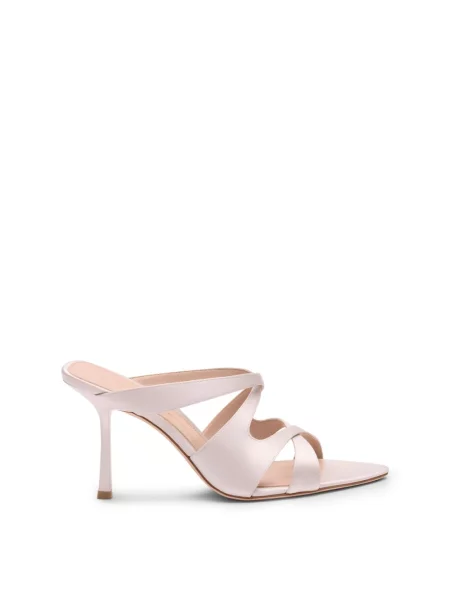 Klapki Stuart Weitzman skórzane różowe