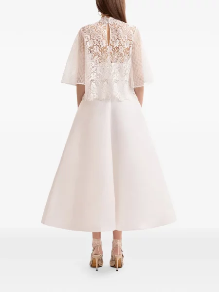 Spódnica midi Gemy Maalouf do kolan dzwony biała