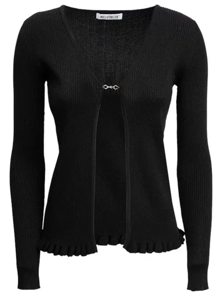 Influencer Kardiganas juoda