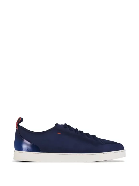 Sneakerși Santoni din piele de căprioară albastru