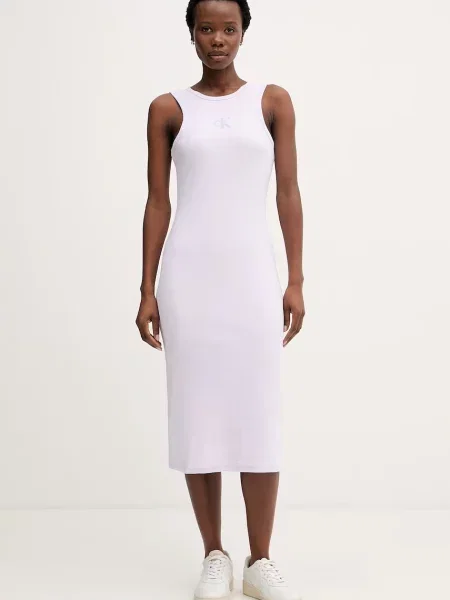 Calvin Klein Jeans sukienka fioletowa