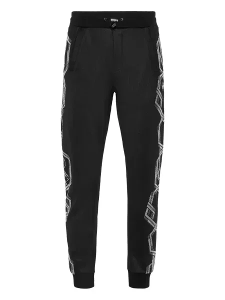 Pantaloni de jogging Philipp Plein cu imagine negru