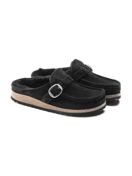 Klapki Birkenstock zamszowe czarne