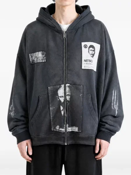 Hoodie Enfants Riches Déprimés με φθαρμένο εφέ γκρι
