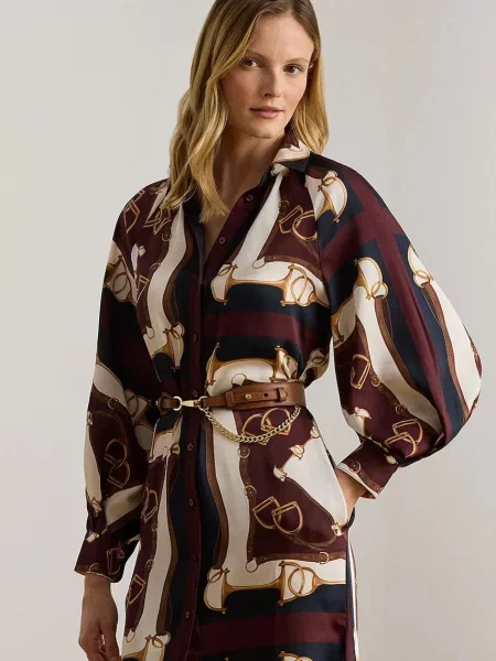 Šaty Lauren Ralph Lauren mini hnědá
