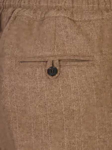 Pantaloni Kiton cu cordon maro