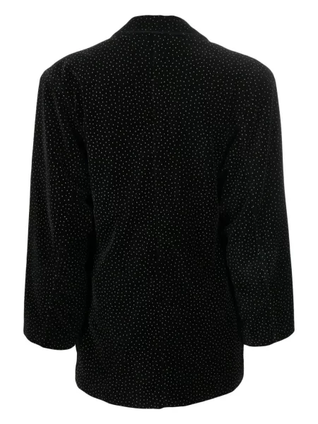 Puntíkatá dvouřadá bunda Versace Pre-owned černá