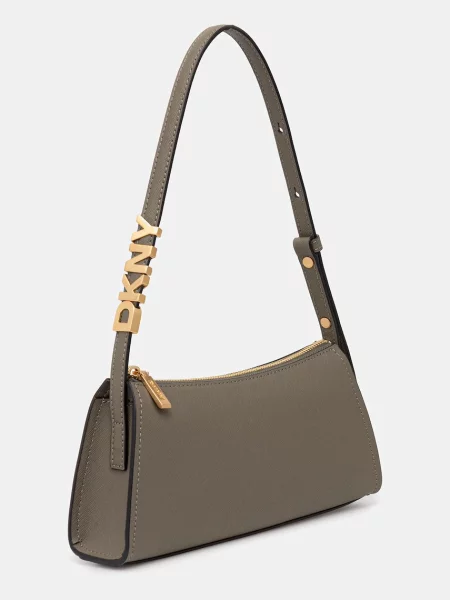 Шкіряна сумочка Dkny бежевий