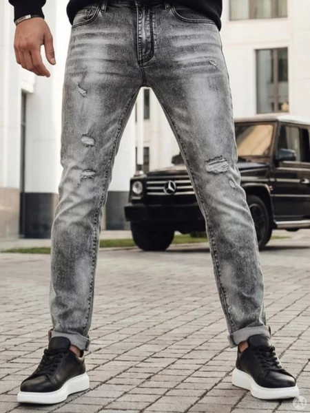 Spodnie jeansowe Dstreet szare