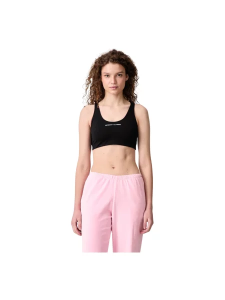 Top sportowy Sporty And Rich z logo czarny