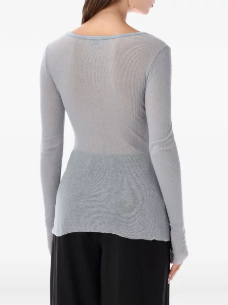 Lung tricou James Perse tricotate albastru