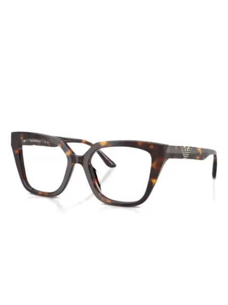 Ochelari de soare Emporio Armani cu imprimeu geometric maro