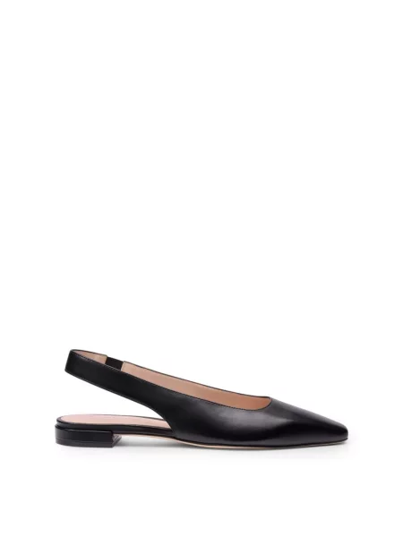 Balerinki Stuart Weitzman zamszowe bez obcasa czarne