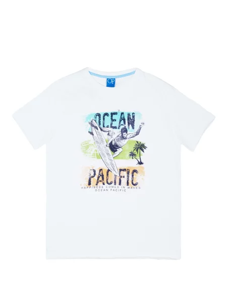 Ocean Pacific Tricou Broulee bleumarin / galben / portocaliu alb