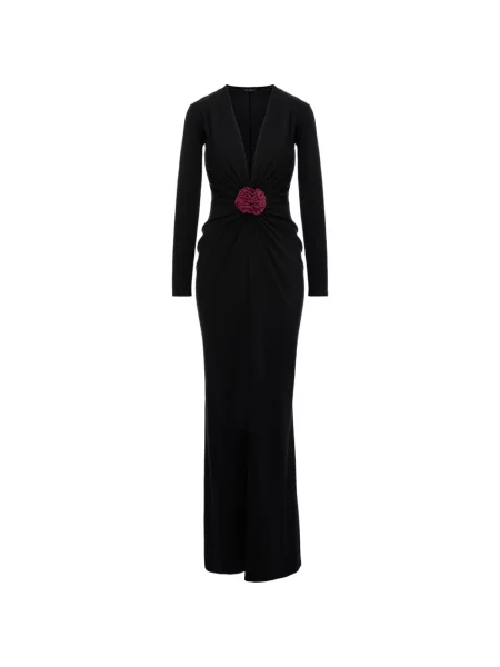 Rochie Roserry cu model floral de costum negru