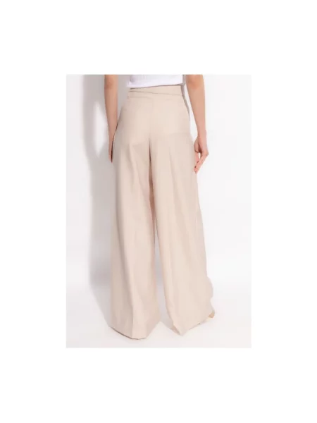 Spodnie Dries Van Noten beżowe