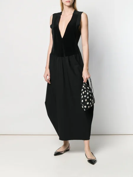 Dlouhé oblekové maxi šaty Comme Des Garçons Pre-owned černé