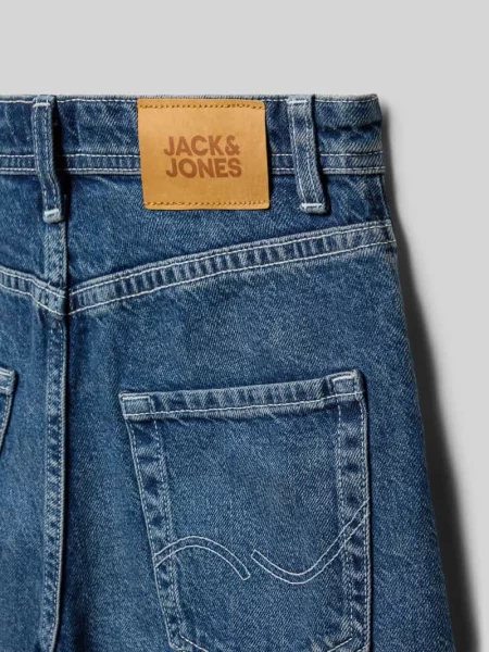 Szorty jeansowe o kroju extra baggy fit z wpuszczanymi Jack & Jones niebieskie