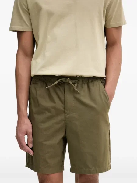 Pantaloni scurți Barbour de catifea cord cu cordon verde