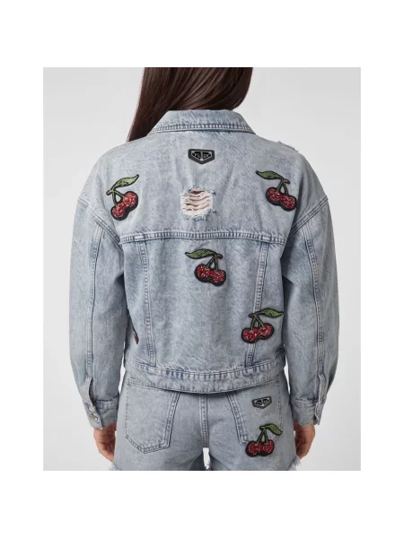 Kurtka Philipp Plein niebieska