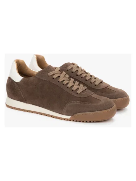 Sneakersy Estro skórzane brązowe