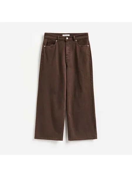 Reserved Džíny culottes dark grey jeans šedé