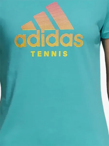 Кадифена поло тениска Adidas с V-образно деколте безпроблемно черно