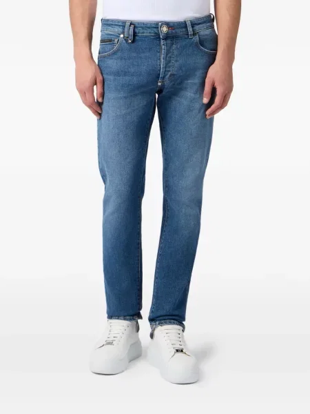 Blugi drepți Philipp Plein albastru