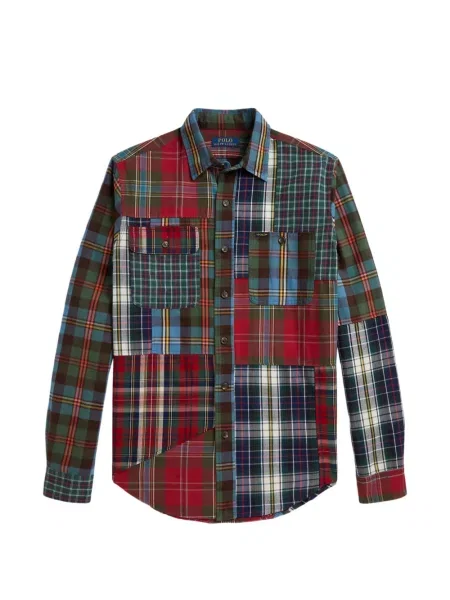 Șosete Polo Ralph Lauren cu broderie în carouri de flanelă verde