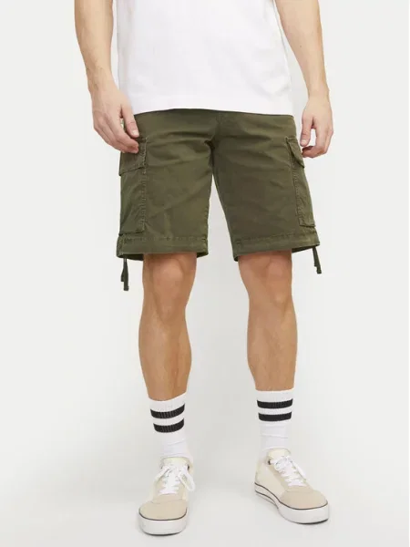 Jack & Jones Szorty materiałowe Cole zielony